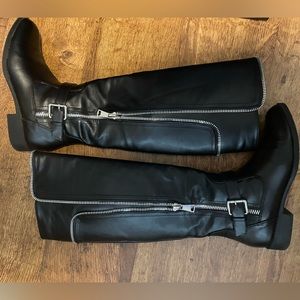 Black Knee High Boots